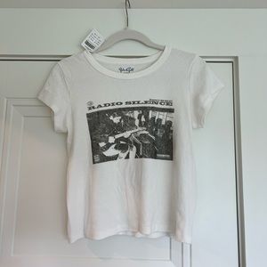 BRANDY MELVILLE NWT RADIO SILENCE JOHN GALT BABY TEE